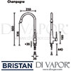 Bristan Champagne Monobloc Tap Dimensions